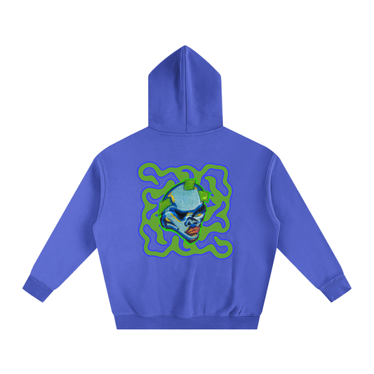 Green Moss Graphic Oversized Hoodie