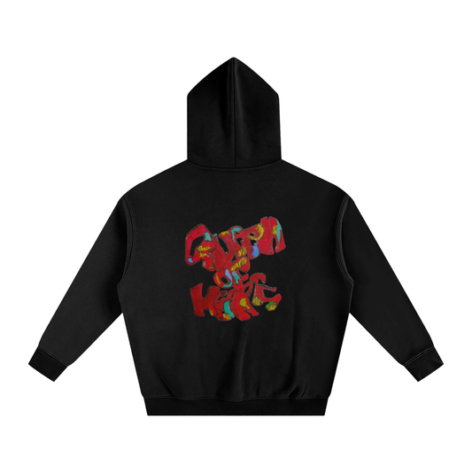 Queen of Hearts Graphic Oversized Hoodie